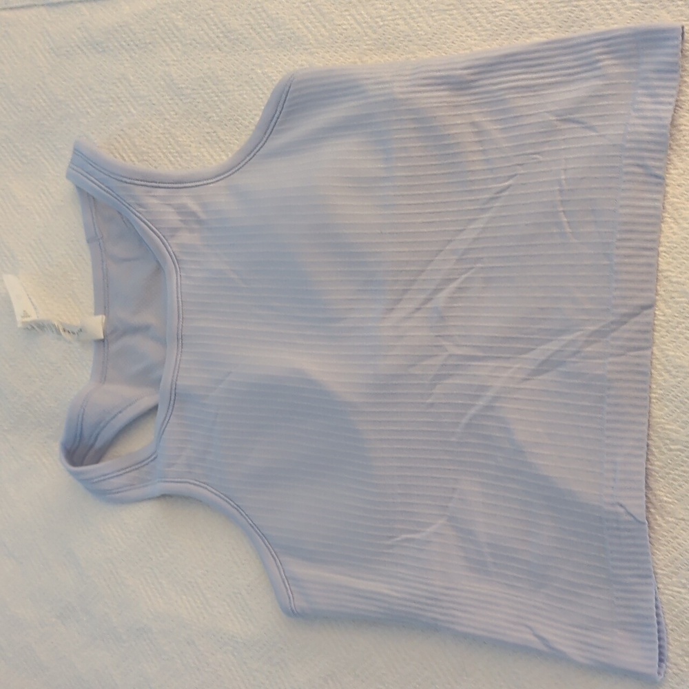 Lululemon Cropped Ebb To Street Tank. Pastel Blue. A Size 6.